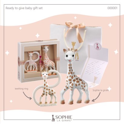 Ready-to-give baby gift set  Sophie la girafe and teething ring